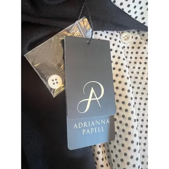 ADRIANNA PAPELL WOMENS WOVEN HEM CROP TWO FOR ONE SWEATER - Picture 10 of 15